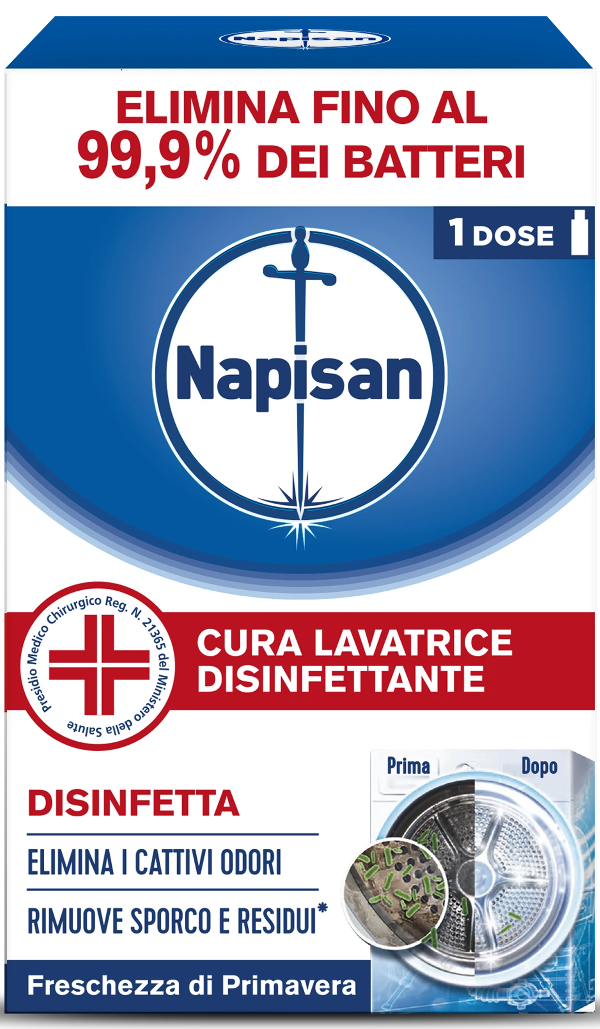 Immagine prodotto: Napisan Cura Lavatrice Disinfettante Freschezza di Primavera